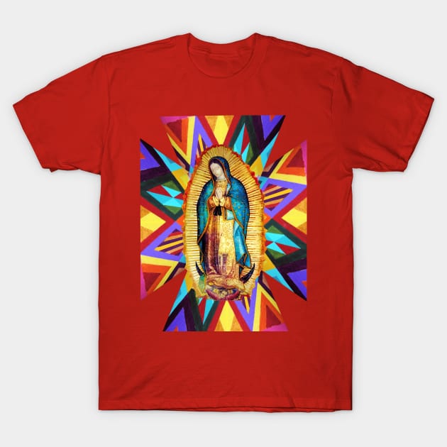 Our Lady of Guadalupe Tilma Mexican Virgin Mary Saint Mexico Catholic colorful T-Shirt by hispanicworld